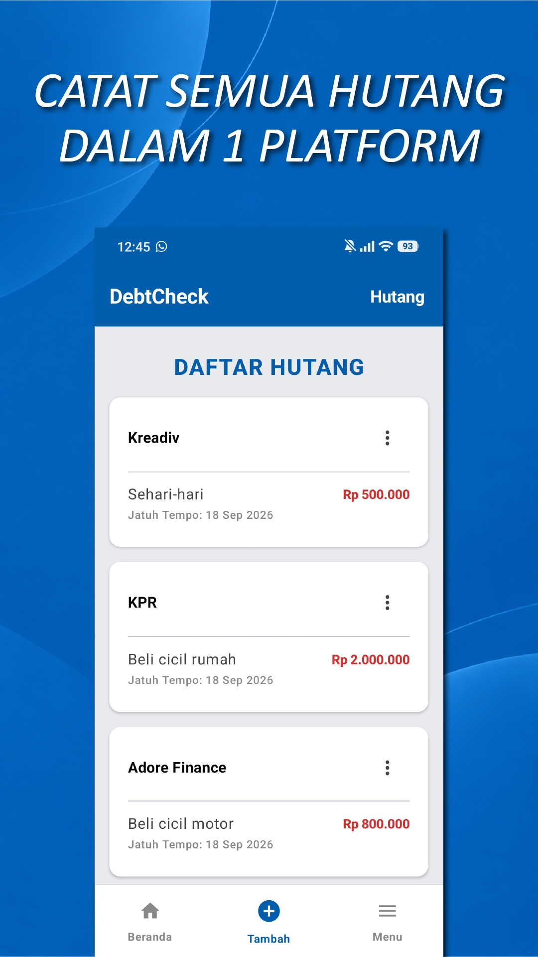 Debt List